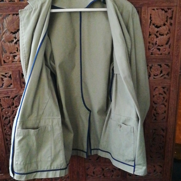 J. Peterman khaki cotton sport coat blazer jacket - Picture 4 of 6